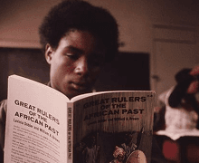 Black student reading